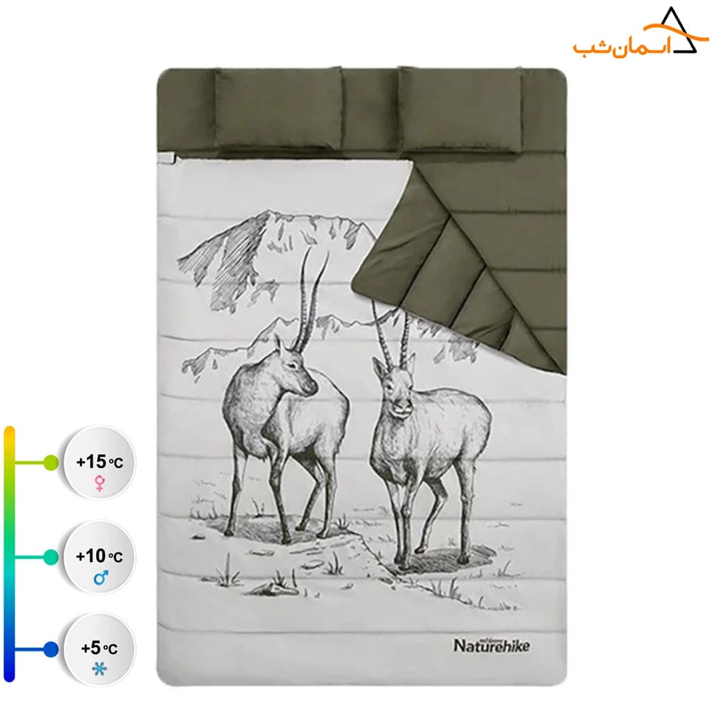 کیسه خواب دو نفره نیچرهایک مدل DBL250