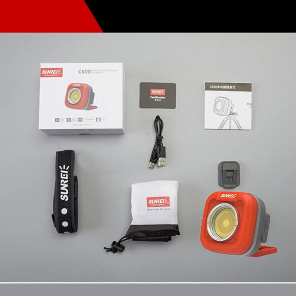 نورافکن سانری مدل Sunrei C600 - روشنایی کامل برای کمپینگ - تصویر 3