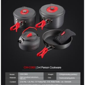 ظروف کوهنوردی چهار نفره آلوکس مدل CW-C06S با کیفیت بی‌نظیر - تصویر 8