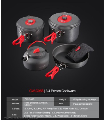 ظروف کوهنوردی چهار نفره آلوکس مدل CW-C06S با کیفیت بی‌نظیر - تصویر 8