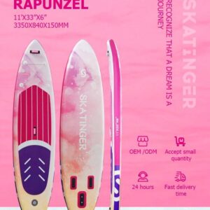 پدل برد صورتی Rapunzel برند Skatinger - تجربه‌ای متفاوت از ورزش آبی - تصویر 3