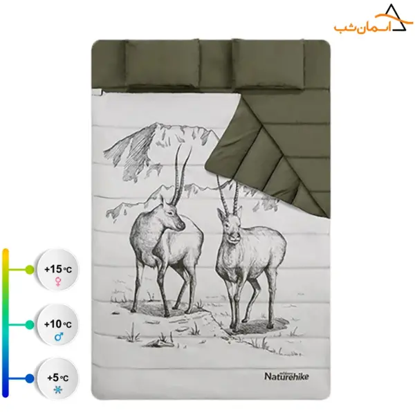 کیسه خواب دو نفره نیچرهایک مدل DBL250